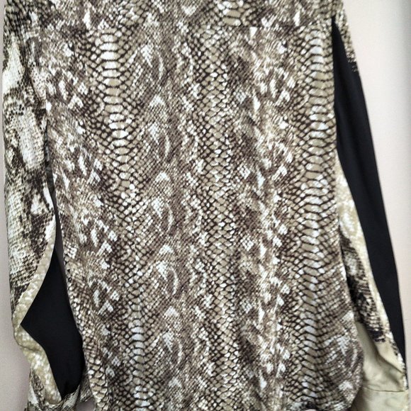Elie Tahari snake print silk blouse M - Picture 9 of 11